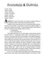 Referāts 'Anoreksija un bulīmija', 1.