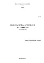 Konspekts 'Eiropas Savienības attiecības ar ASV un Krieviju', 1.