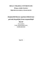 Konspekts 'Starptautiskā biznesa organizatoriskās formas galvenās integrācijas formas starp', 1.