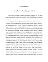 Eseja 'E.Kasīrers „Apcerējums par cilvēku”', 1.