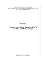 Konspekts 'Augstfrekvences kabeļa viļņu pretestības W noteikšana ar labuma mērītāju', 1.