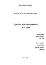 Referāts 'Augustovas Romas katoļu baznīca (1826.-2009.)', 1.