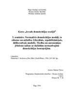 Konspekts 'Normatīvie demokrātijas modeļi, to sākotne un attīstība', 1.