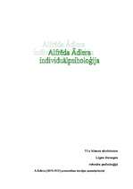Konspekts 'Alfrēda Ādlera individuālpsiholoģija', 1.