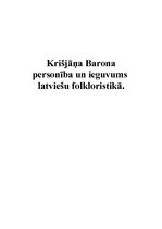 Referāts 'Krišjāņa Baronapersonība un ieguldījums latviešu folkloristikā', 1.
