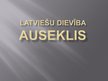 Prezentācija 'Latviešu dievība Auseklis', 1.