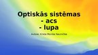 Prezentācija 'Optiskās sistēmas', 1.
