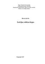 Referāts 'Latvijas valūtas tirgus', 1.