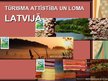 Prezentācija 'Tūrisma attīstība un loma Latvijā', 1.
