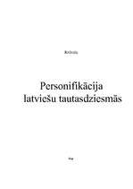 Referāts 'Personifikācija latviešu tautasdziesmās', 1.