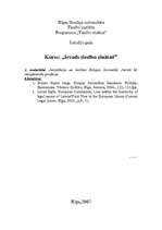 Konspekts 'Eiropas tiesības', 1.