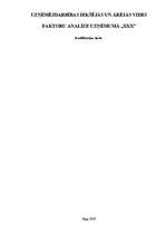 Referāts 'Uzņēmējdarbības iekšējās un ārējās vides faktoru analīze uzņēmumā "X"', 1.