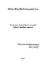Konspekts 'Krīze Latvijas pastam', 1.