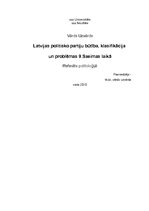 Referāts 'Latvijas politisko partiju būtība, klasifikācija un problēmas 9.Saeimas laikā', 1.