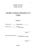 Referāts 'Tiesību normas jēdziens un veidi', 1.