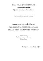 Konspekts 'Darba resursu plānošanas pamatprincipi. Personāla atlase, atlases veidi un metod', 1.