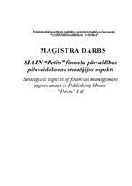 Diplomdarbs 'SIA "X" finanšu pārvaldības pilnveidošanas stratēģijas aspekti', 1.