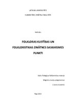 Referāts 'Folkloras kustība Latvijā', 1.