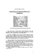 Referāts 'Norvēģijas prezentēšanas modelis', 1.