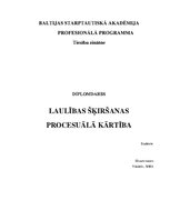 Diplomdarbs 'Laulības šķiršanas procesuālā kārtība', 1.
