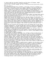 Eseja 'In light of what you know about linguistics and the nature of language, comment ', 1.