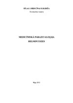 Referāts 'Medicīniskā parazitoloģija. Helmintozes', 1.