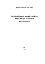Diplomdarbs 'Nepilngadīgas personas izvarošanas kvalifikācijas problēmas', 1.