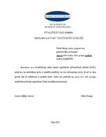 Diplomdarbs 'Kvalifikācijas darbs "Maxima Latvija" SIA finanšu analīze', 1.