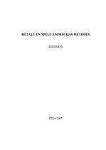 Referāts 'Rotaļu un spēļu animācijas metodes', 1.
