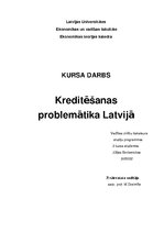 Referāts 'Kreditēšanas problemātika Latvijā', 1.