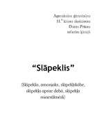 Referāts 'Slāpeklis', 1.