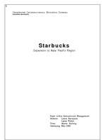 Referāts 'Starbucks: Expansion to Asia-Pacific Region', 1.
