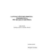 Referāts 'Latvijas vēstures procesa periodizācija pēc reliģijas kritērija', 1.