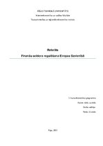 Referāts 'Finanšu sektora regulēšana Eiropas Savienībā', 1.
