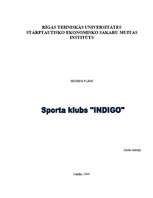 Biznesa plāns 'Sporta klubs "Indigo"', 1.