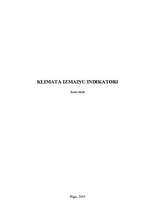 Referāts 'Klimatu veidojošo faktoru indikatori', 1.