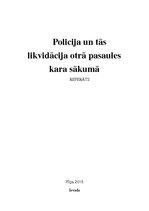 Referāts 'Policija un tās likvidācija Otrā pasaules kara sākumā', 1.