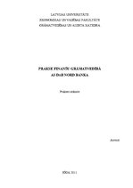 Prakses atskaite 'Prakse finanšu grāmatvedībā. AS "DnB Nord banka"', 1.
