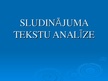 Prezentācija 'Sludinājuma teksta analīze', 1.