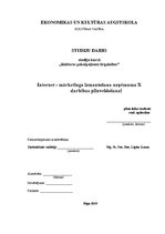 Referāts 'Interneta mārketinga izmantošana uzņēmuma X darbības pilnveidošanai', 1.