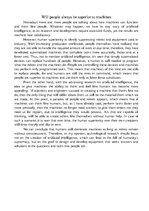 Eseja 'Will People Always Be Superior to Machines?', 1.