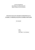 Diplomdarbs 'Investīciju novērtējums inovāciju projektā un to ietekme uz uzņēmuma finansiālās', 1.