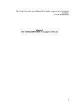 Prakses atskaite 'Atskaite par agrīnās bērnības pedagoģisko praksi', 1.