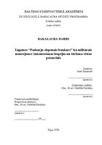Diplomdarbs 'Līgatnes "Padomju slepenais bunkurs" kā militārais mantojums: izmantošanas iespē', 1.