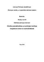 Referāts 'Cilvēka pamattiesības un policijas iecirkņa inspektora loma to nodrošināšanā', 1.