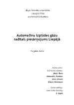 Referāts 'Automašīnu izplūdes gāzu radītais piesārņojums Liepājā', 1.