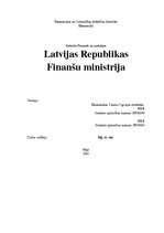 Referāts 'Finanšu ministrija', 1.