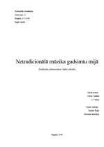 Referāts 'Netradicionālā mūzika gadsimtu mijā', 1.
