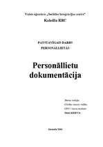Paraugs 'Personāllietu dokumentācija', 1.