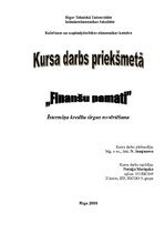 Referāts 'Īstermiņa kredītu tirgus novērtēšana', 1.